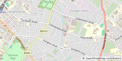 Map of Leicester