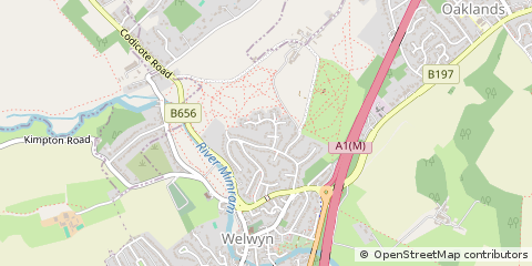 Map of Welwyn, Hertfordshire