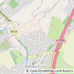 Map of Welwyn, Hertfordshire