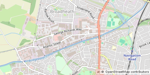Map of Altrincham, Cheshire