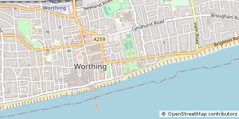 Map of Worthing