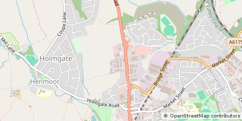 Map of Chesterfield, Derbyshire
