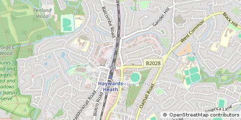 Map of Haywards Heath, West Sussex