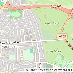 Map of Newcastle Upon Tyne, Tyne and Wear