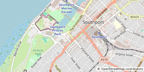 Map of Southport, Merseyside