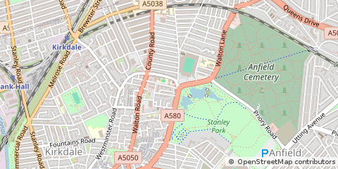 Map of Liverpool, Merseyside
