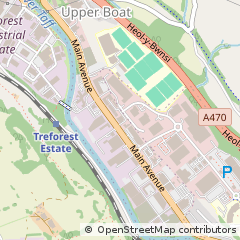 Map of Pontypridd, MID Glamorgan