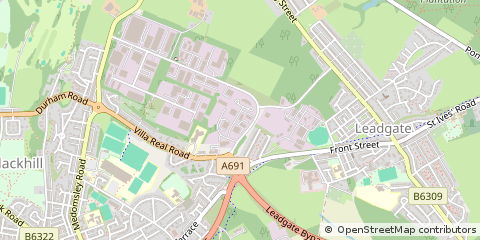Map of Consett, Co Durham