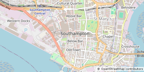 Map of Southampton, Hampshire
