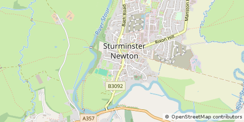 Map of Sturminster Newton, Dorset
