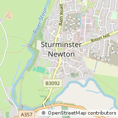 Map of Sturminster Newton, Dorset