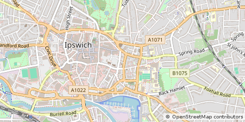 Map of Ipswich, Suffolk