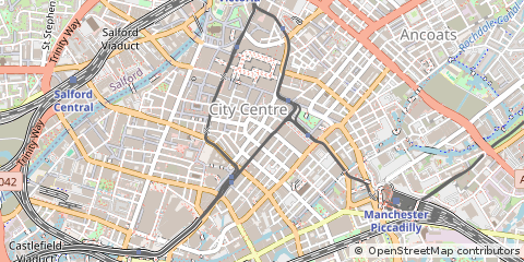 Map of Manchester, Greater Manchester
