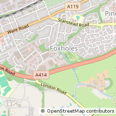 Map of Hertford, Hertfordshire