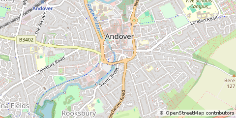 Map of Andover, Hampshire