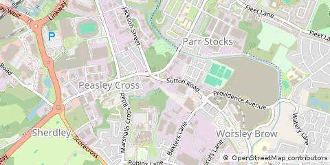 Map of ST Helens, Merseyside