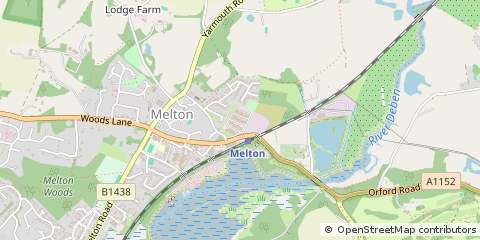 Map of Woodbridge, Suffolk
