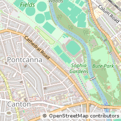 Map of Cardiff, South Glamorgan
