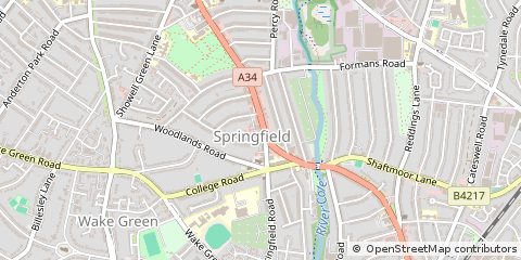 Map of Birmingham, West Midlands