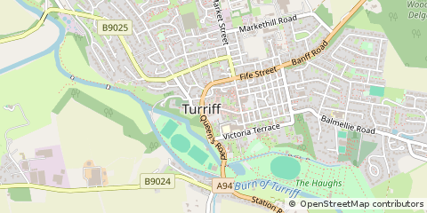Map of Turriff, Aberdeenshire