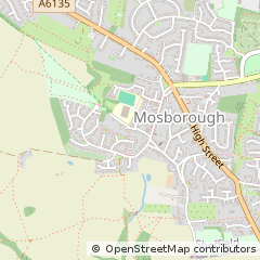 Map of Sheffield, South Yorkshire
