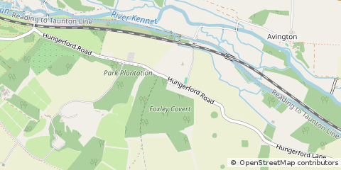 Map of Hungerford, Berkshire
