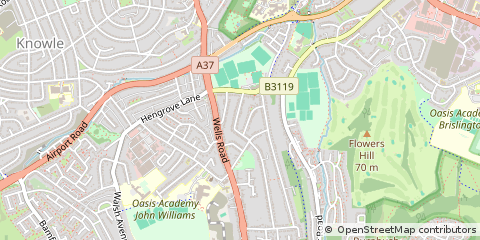 Map of Bristol, Somerset