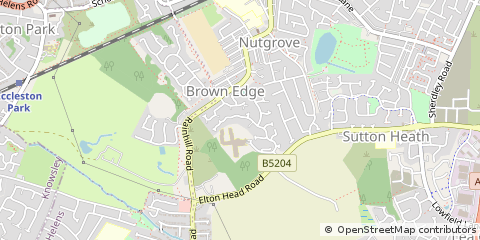 Map of ST. Helens, Merseyside