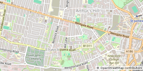 Map of Newcastle Upon Tyne
