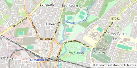 Map of Kilmarnock, Ayrshire
