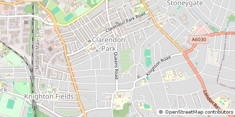 Map of Leicester, Leicestershire