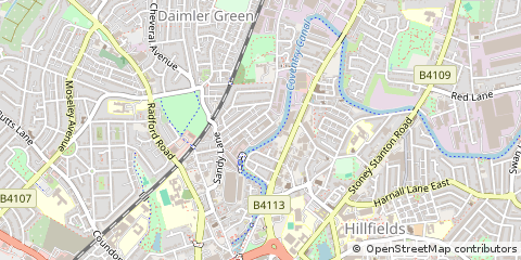 Map of Coventry, West Midlands