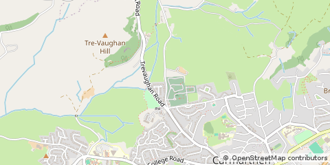 Map of Carmarthen, Carmarthenshire