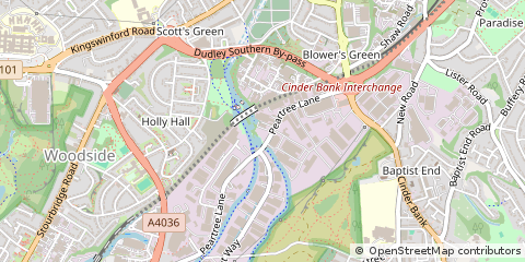 Map of Dudley, West Midlands