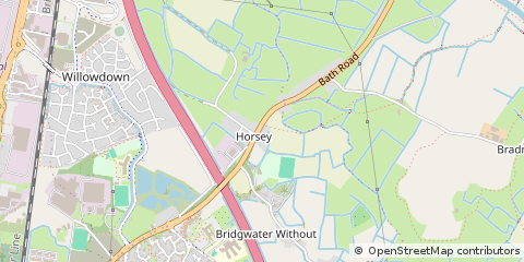 Map of Bridgwater, Somerset