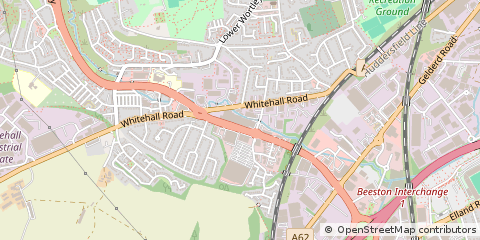 Map of Leeds, West Yorkshire