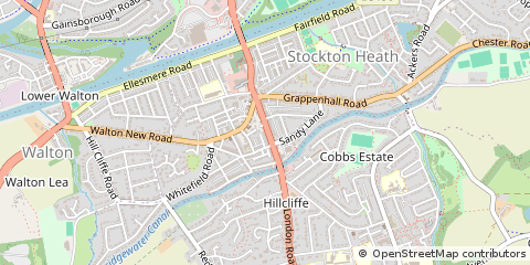 Map of Warrington