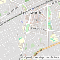 Map of Letchworth Garden City, Herts