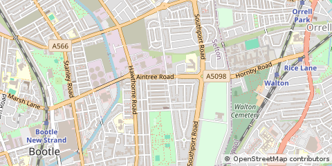 Map of Liverpool, Merseyside