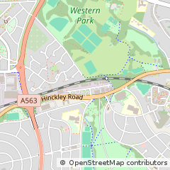 Map of Leicester, Leicestershire