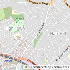 Map of Luton, Bedfordshire
