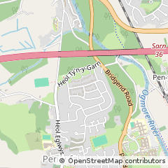 Map of Bridgend