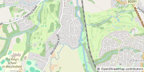 Map of Macclesfield, Cheshire