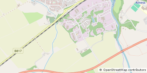 Map of Alness, Ross-Shire