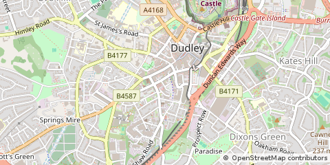Map of Dudley