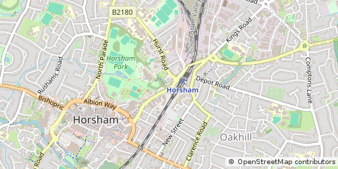 Map of Horsham