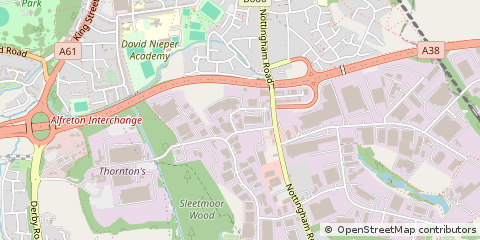 Map of Alfreton, Derbyshire
