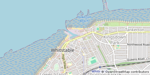Map of Whitstable, Kent