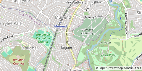 Map of Glasgow, Lanarkshire