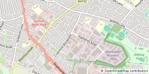 Map of Solihull